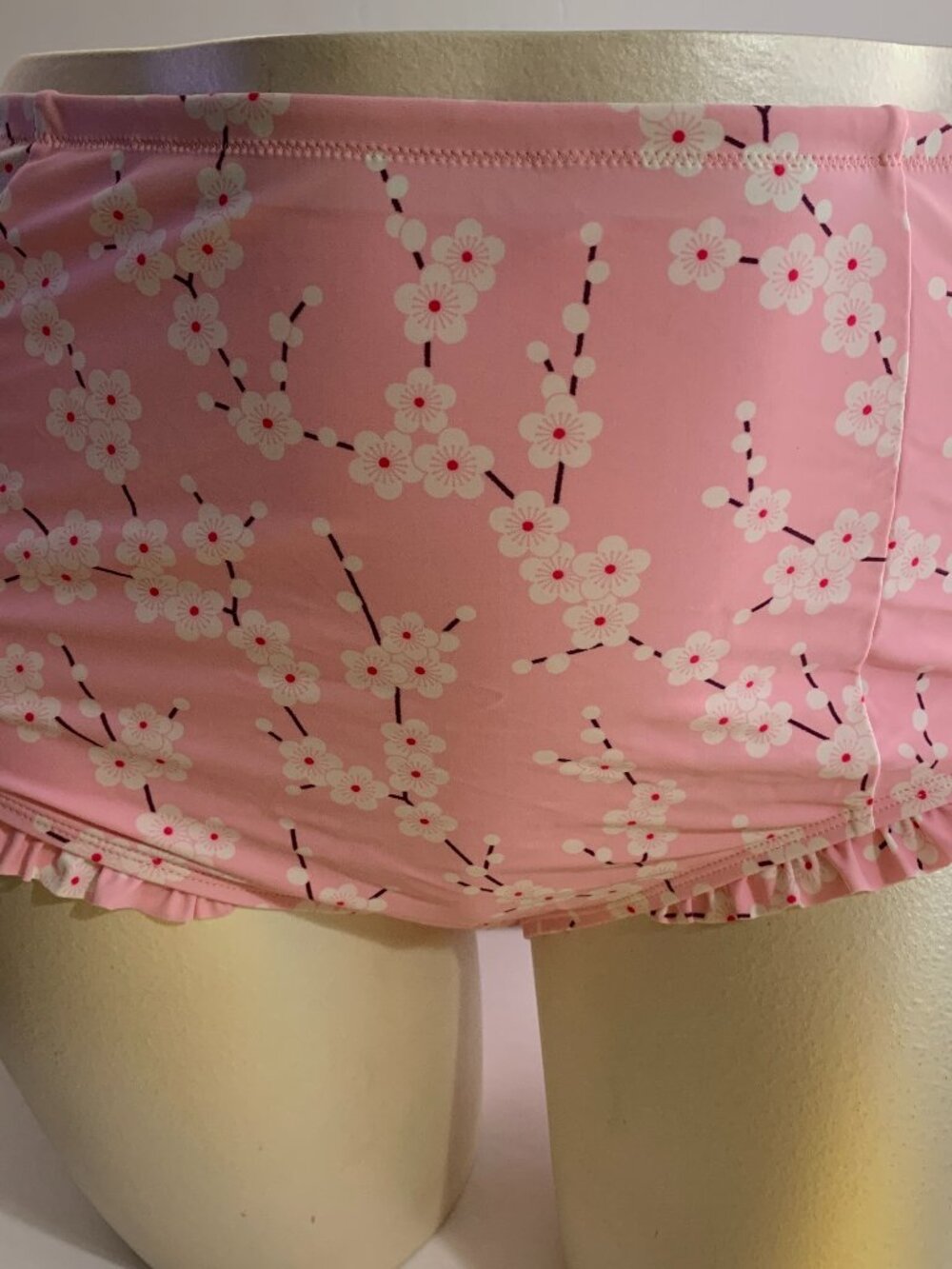 Hot Topic Swimsuit Swim Midnight Hour Bottom High Waisted Cherry Blossom Plus 2